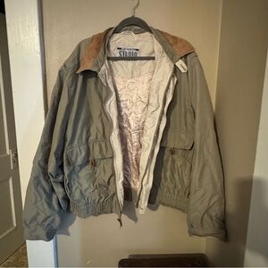 Members Only Studio Olive and Brown Jacket